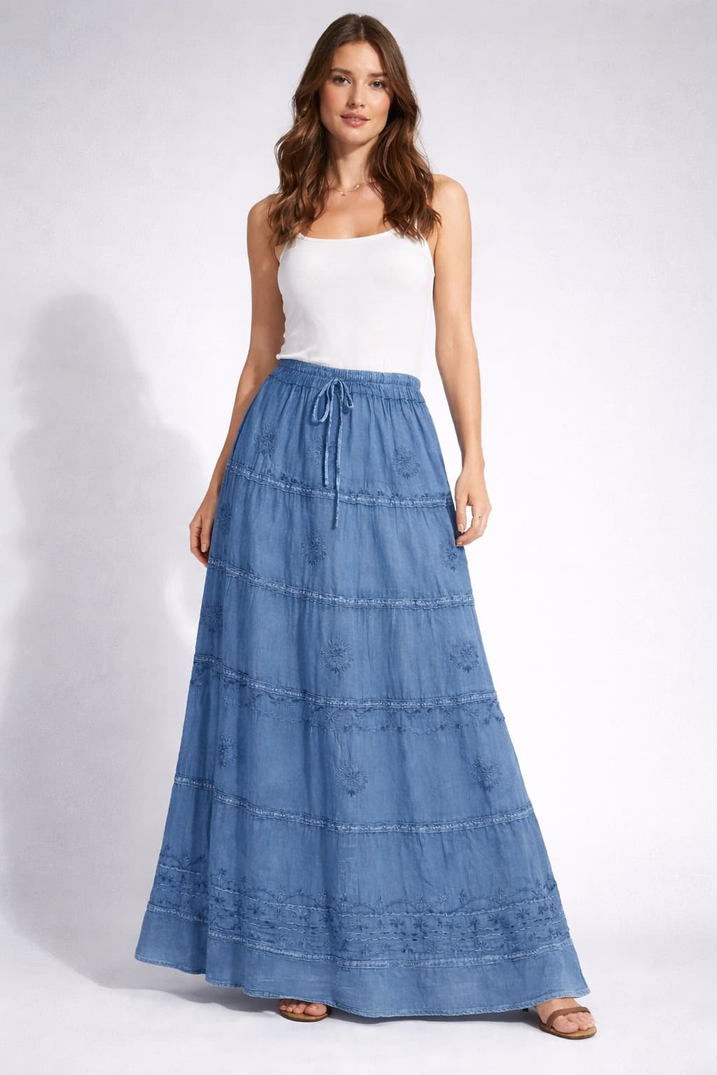 Boho Breeze Tiered Maxi Skirt