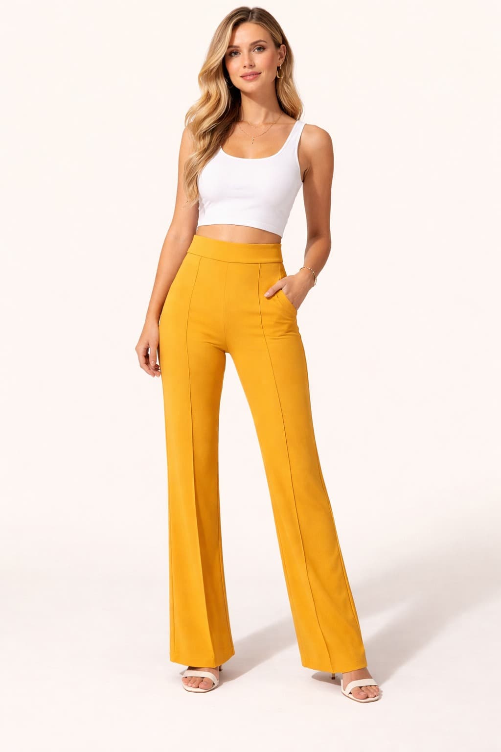 High Waist Wide Leg Pants