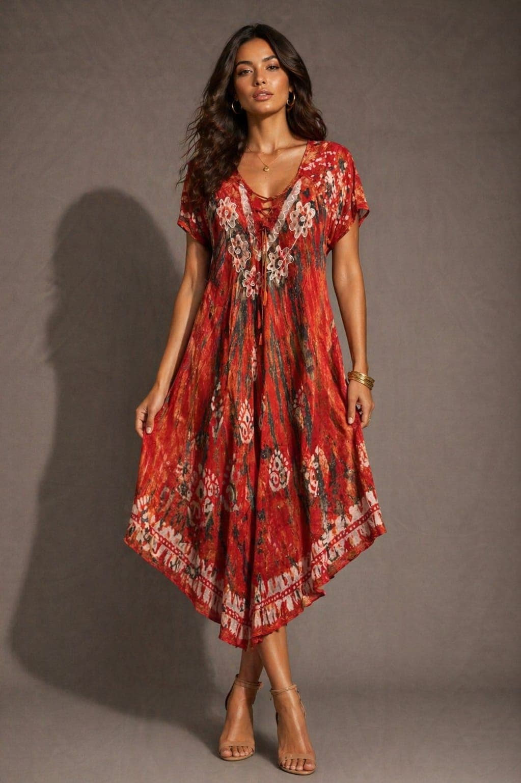 Marble Die midi Dress