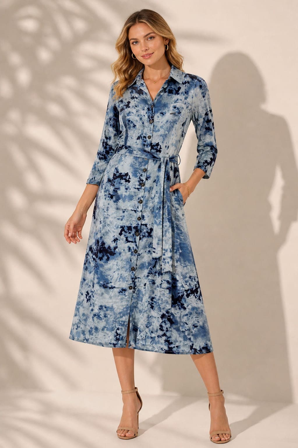 Printed Midi Dress