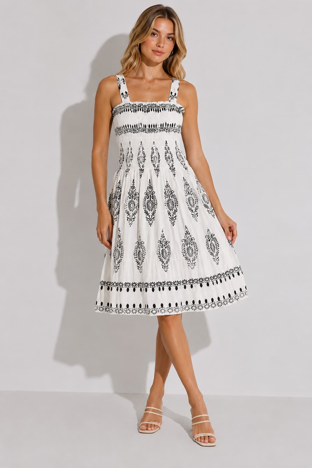 Boho Smocked Dress