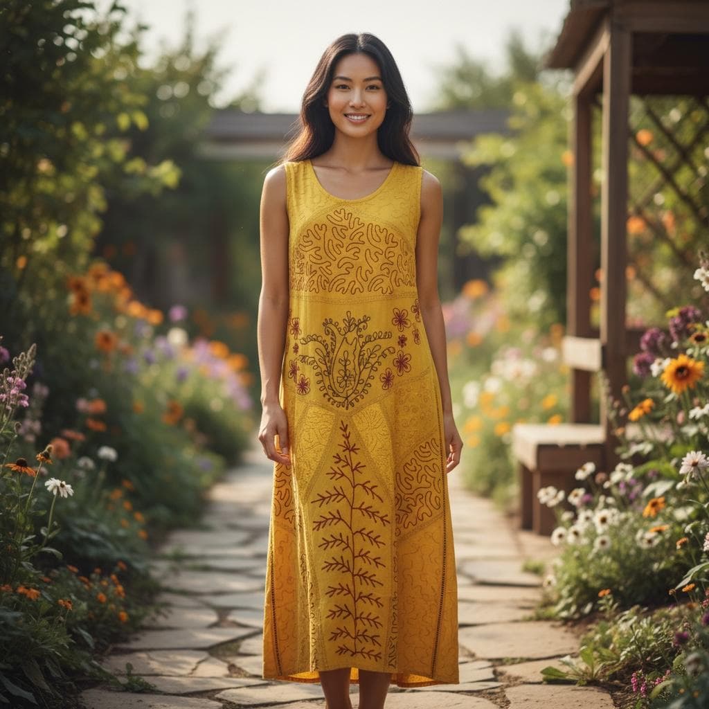 Long Rayon Cotton Dress